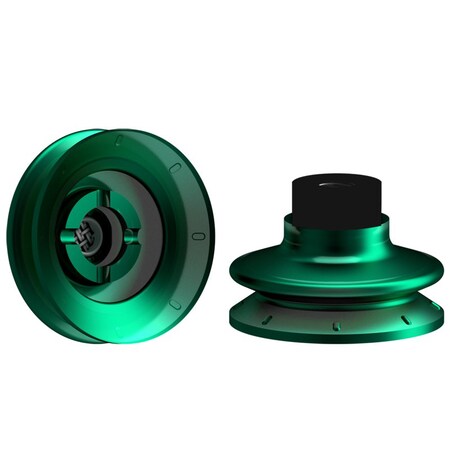 Fipa Bellows vacuum cup diam. 53 mm, Monoflex  green 50 Degrees, fitting G1/8-female 22.053.259.22